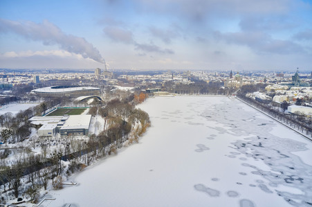 Luftbild vom Maschsee in Hannover