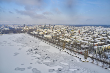 Luftbild vom Maschsee in Hannover