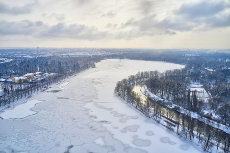 Luftbild vom Maschsee in Hannover
