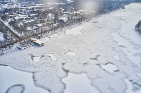 Luftbild vom Maschsee in Hannover