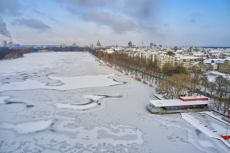 Luftbild vom Maschsee in Hannover