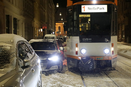 Wintereinbruch in Görlitz