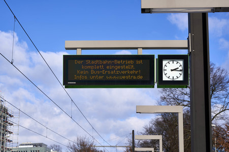 Einstellung des Stadtbahnverkehrs in Hannover
