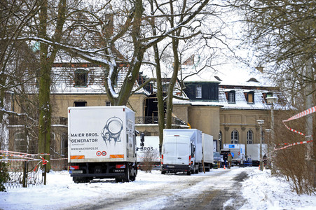 Dreharbeiten zu 'Spencer' im Schloss Marquardt in Potsdam
