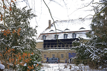Dreharbeiten zu 'Spencer' im Schloss Marquardt in Potsdam