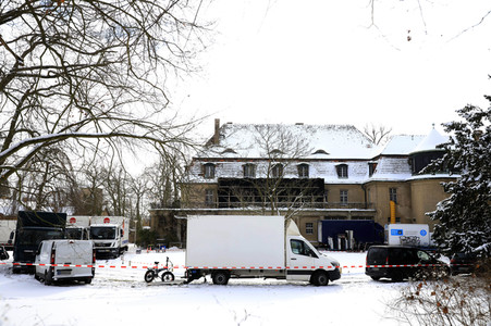 Dreharbeiten zu 'Spencer' im Schloss Marquardt in Potsdam