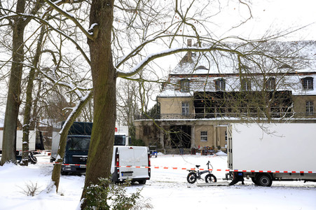 Dreharbeiten zu 'Spencer' im Schloss Marquardt in Potsdam