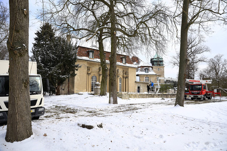 Dreharbeiten zu 'Spencer' im Schloss Marquardt in Potsdam