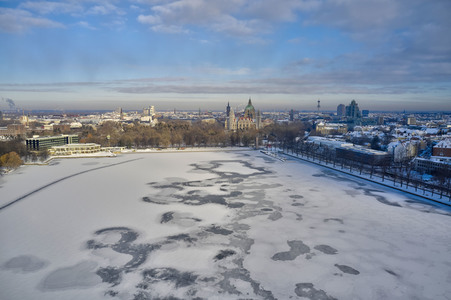 Luftbild vom Maschsee in Hannover