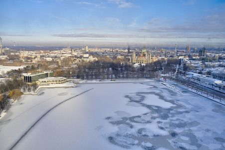 Luftbild vom Maschsee in Hannover