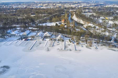 Luftbild vom Maschsee in Hannover