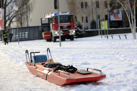 Feuerwehr-Übung Eisretten in Potsdam