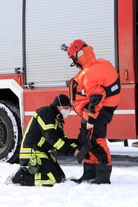Feuerwehr-Übung Eisretten in Potsdam
