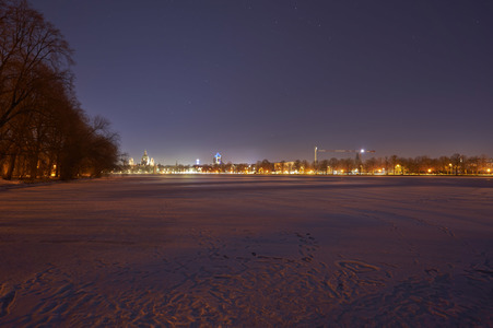 Sonnenaufgang am Maschsee in Hannover