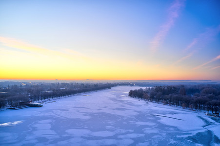 Sonnenaufgang am Maschsee in Hannover
