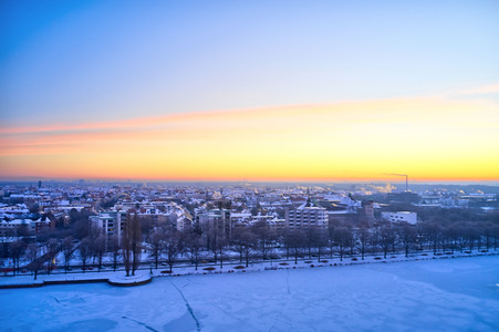 Sonnenaufgang am Maschsee in Hannover