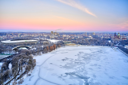 Sonnenaufgang am Maschsee in Hannover