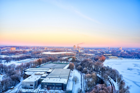 Sonnenaufgang am Maschsee in Hannover