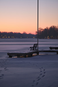 Sonnenaufgang am Maschsee in Hannover