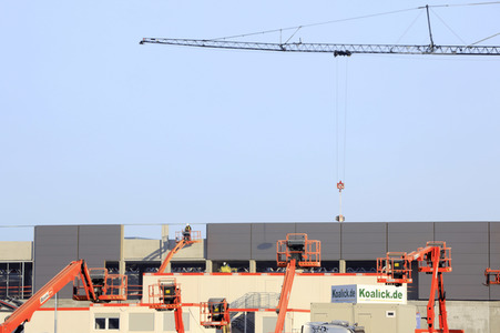 Baustelle der Tesla Gigafactory 4 in Grünheide