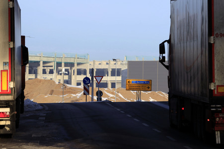Baustelle der Tesla Gigafactory 4 in Grünheide