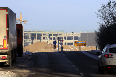 Baustelle der Tesla Gigafactory 4 in Grünheide