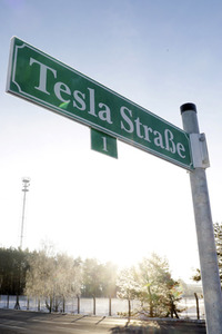 Baustelle der Tesla Gigafactory 4 in Grünheide