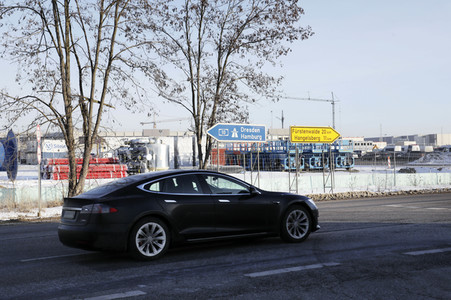 Baustelle der Tesla Gigafactory 4 in Grünheide