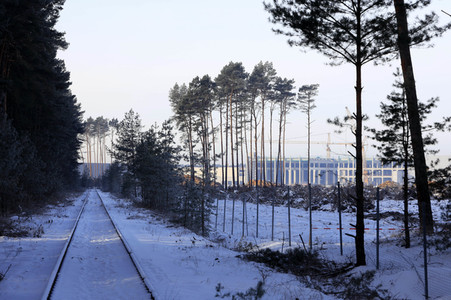 Baustelle der Tesla Gigafactory 4 in Grünheide