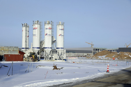 Baustelle der Tesla Gigafactory 4 in Grünheide