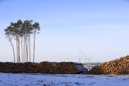 Baustelle der Tesla Gigafactory 4 in Grünheide