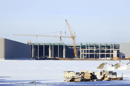 Baustelle der Tesla Gigafactory 4 in Grünheide