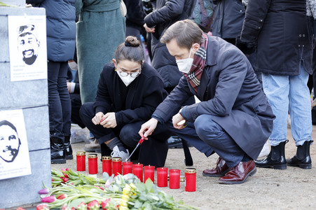 Gedenkveranstaltung am ersten Jahrestag des Anschlags in Hanau