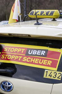 Taxifahrer Protest in Berlin
