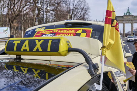 Taxifahrer Protest in Berlin