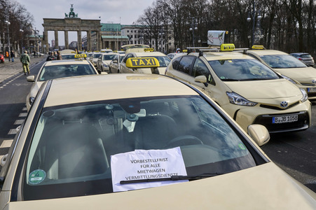 Taxifahrer Protest in Berlin