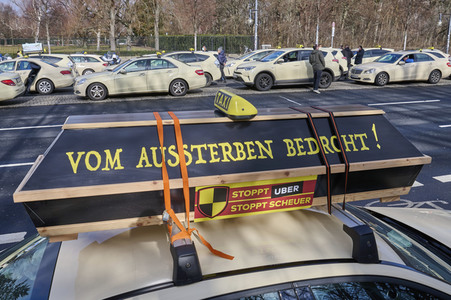 Taxifahrer Protest in Berlin