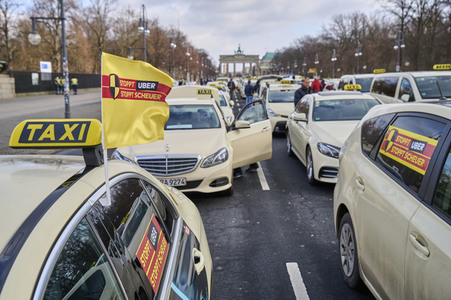 Taxifahrer Protest in Berlin