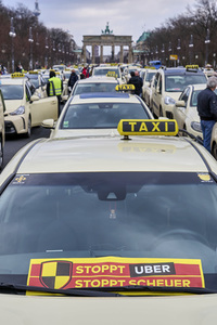 Taxifahrer Protest in Berlin