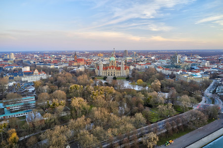 Luftbild vom Neuen Rathaus in Hannover