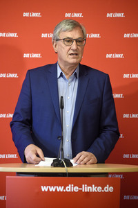 Pressekonferenz mit Bernd Riexinger in Berlin