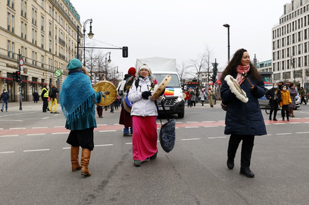 Multikultureller Frauenmarsch in Berlin