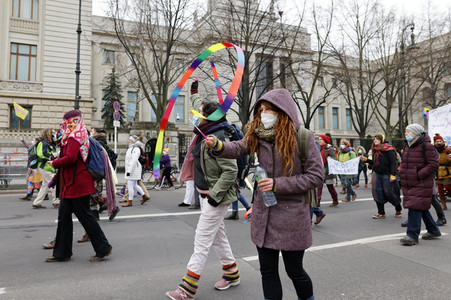 Multikultureller Frauenmarsch in Berlin