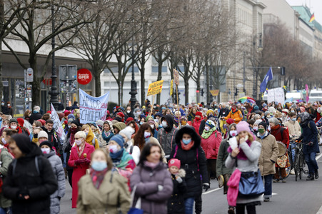 Multikultureller Frauenmarsch in Berlin