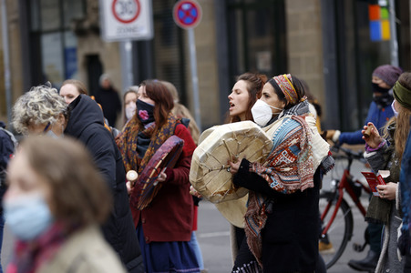 Multikultureller Frauenmarsch in Berlin