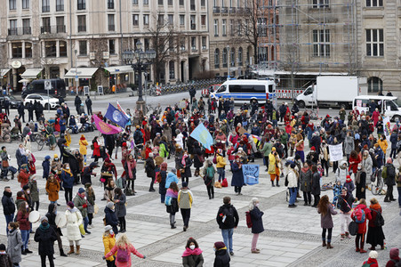 Multikultureller Frauenmarsch in Berlin