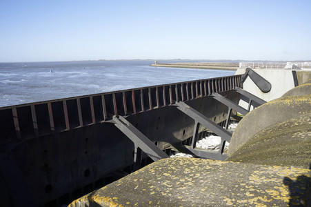 Das Eider-Sperrwerk in Wesselburenerkoog