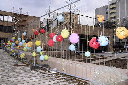 Luftballon-Aktion gegen Corona-Frust in Haar
