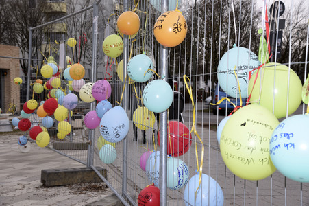 Luftballon-Aktion gegen Corona-Frust in Haar