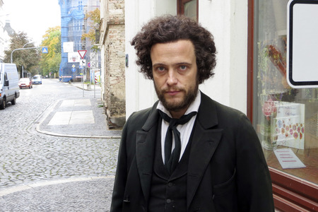 Dreharbeiten zum Kinofilm 'Der junge Karl Marx' in Görlitz